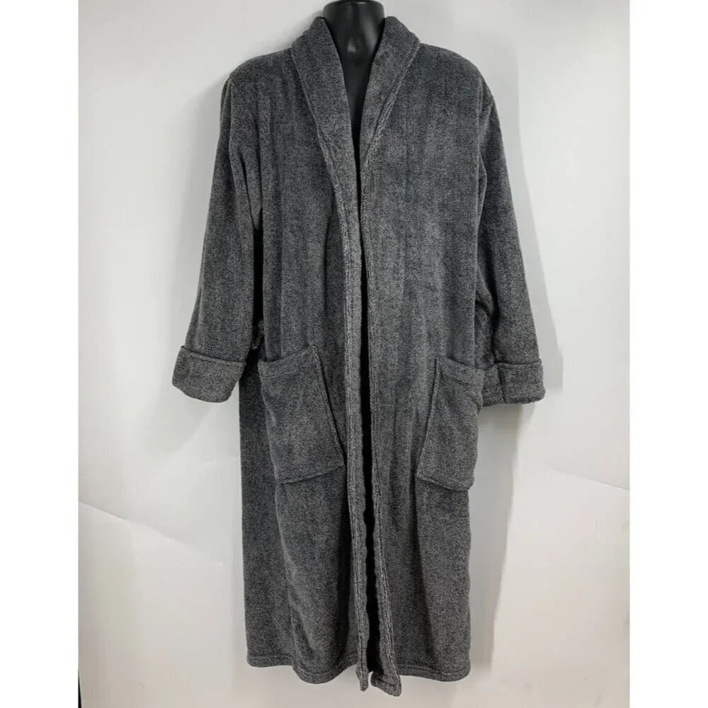 Daniel Buchler Men's Soft Plush Waist Tie Long Comfy Robe Size Medium